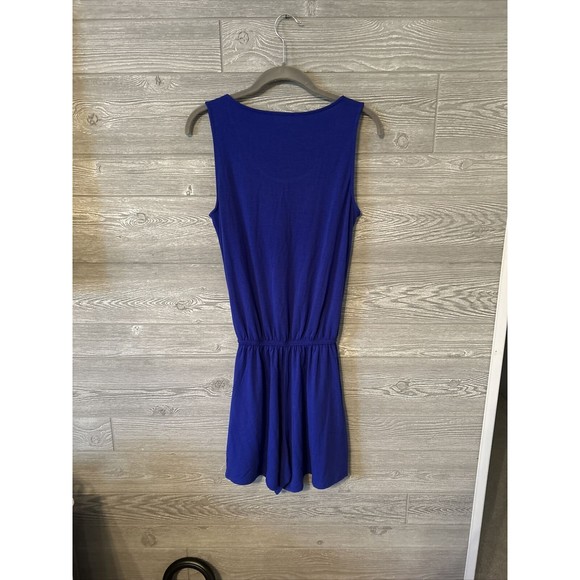 NWOT - Zenana Women’s Size Small Ladies Sleeveless blue Romper Elastic Waist - Picture 5 of 6